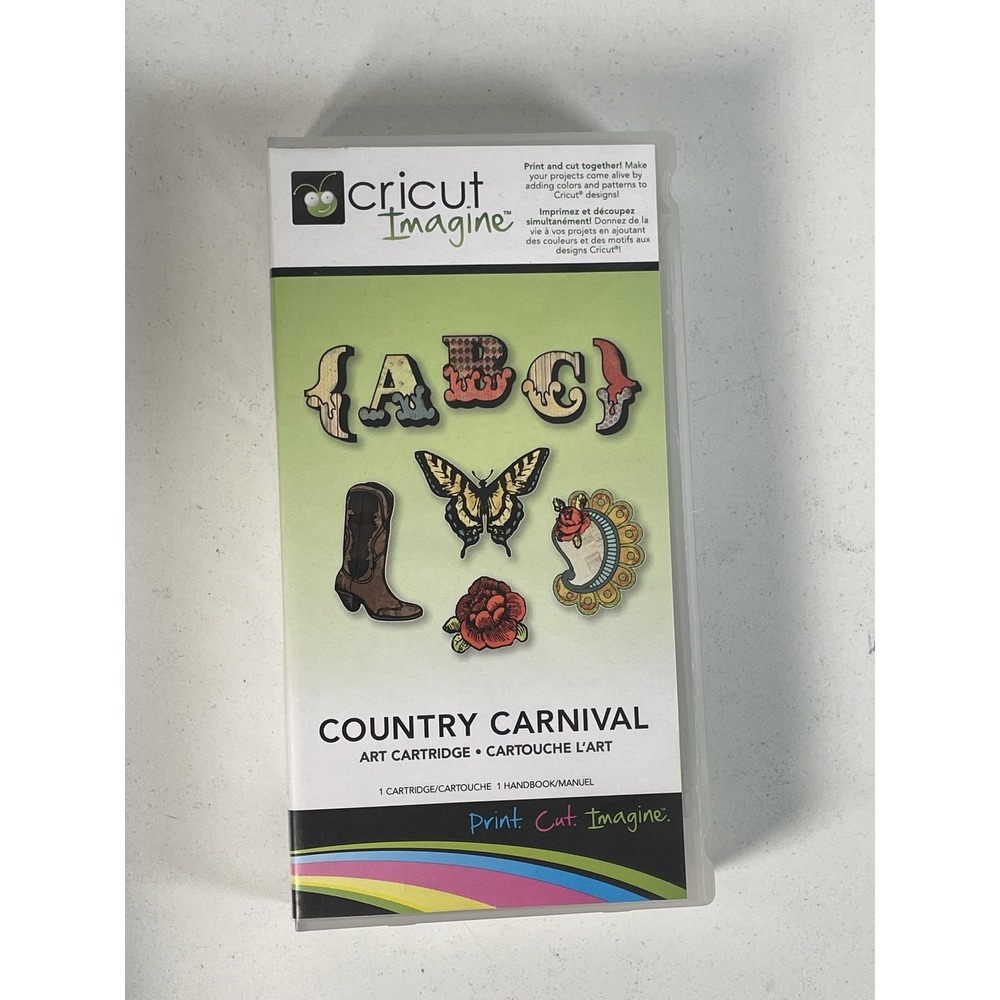 Cricut Imagine Country Carnival Art Cartridge With Handbook Print Cut Manual